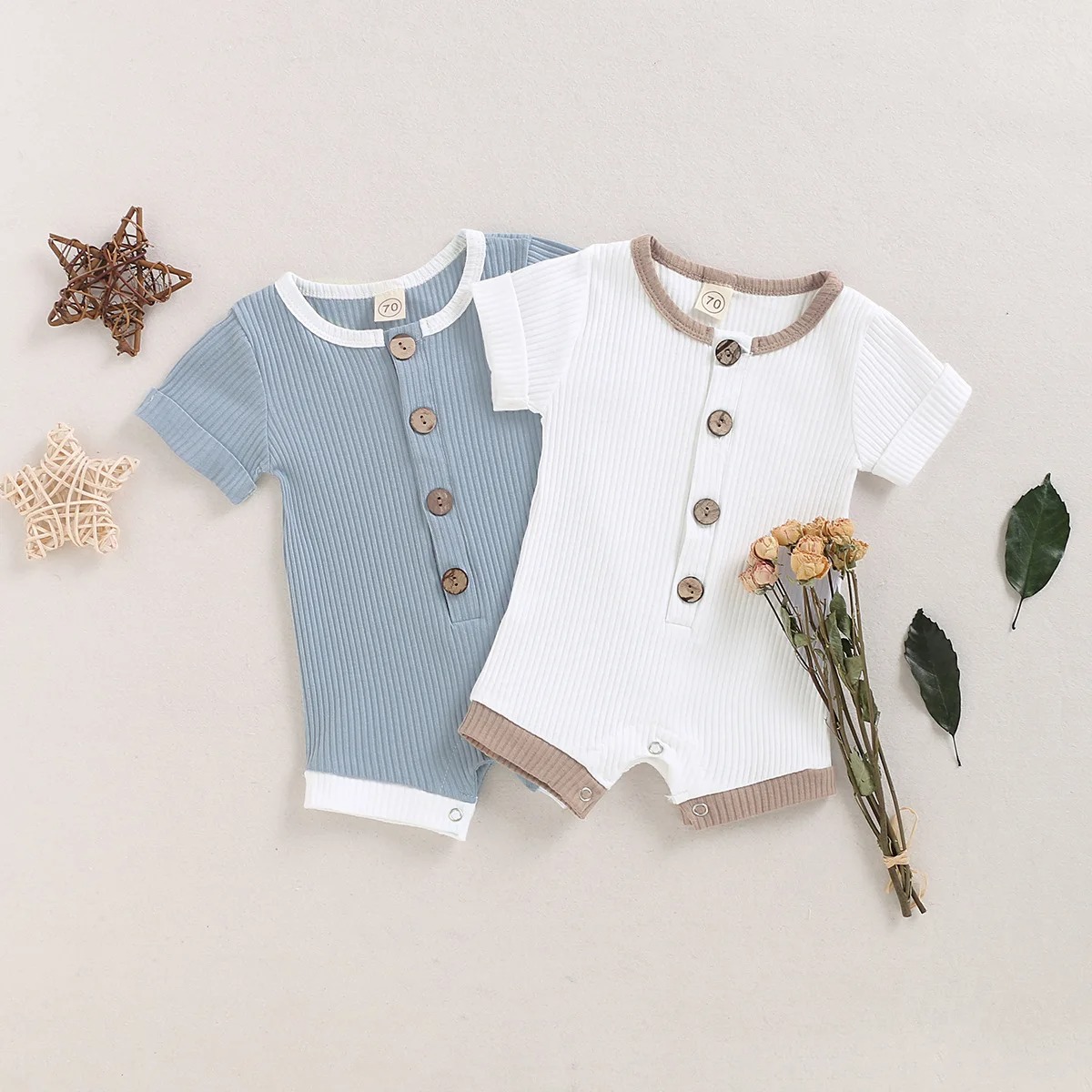 Baby Products On Sale - ベビー男の子服 ボディスーツ ベビー女児服 新生児用 100%コットン