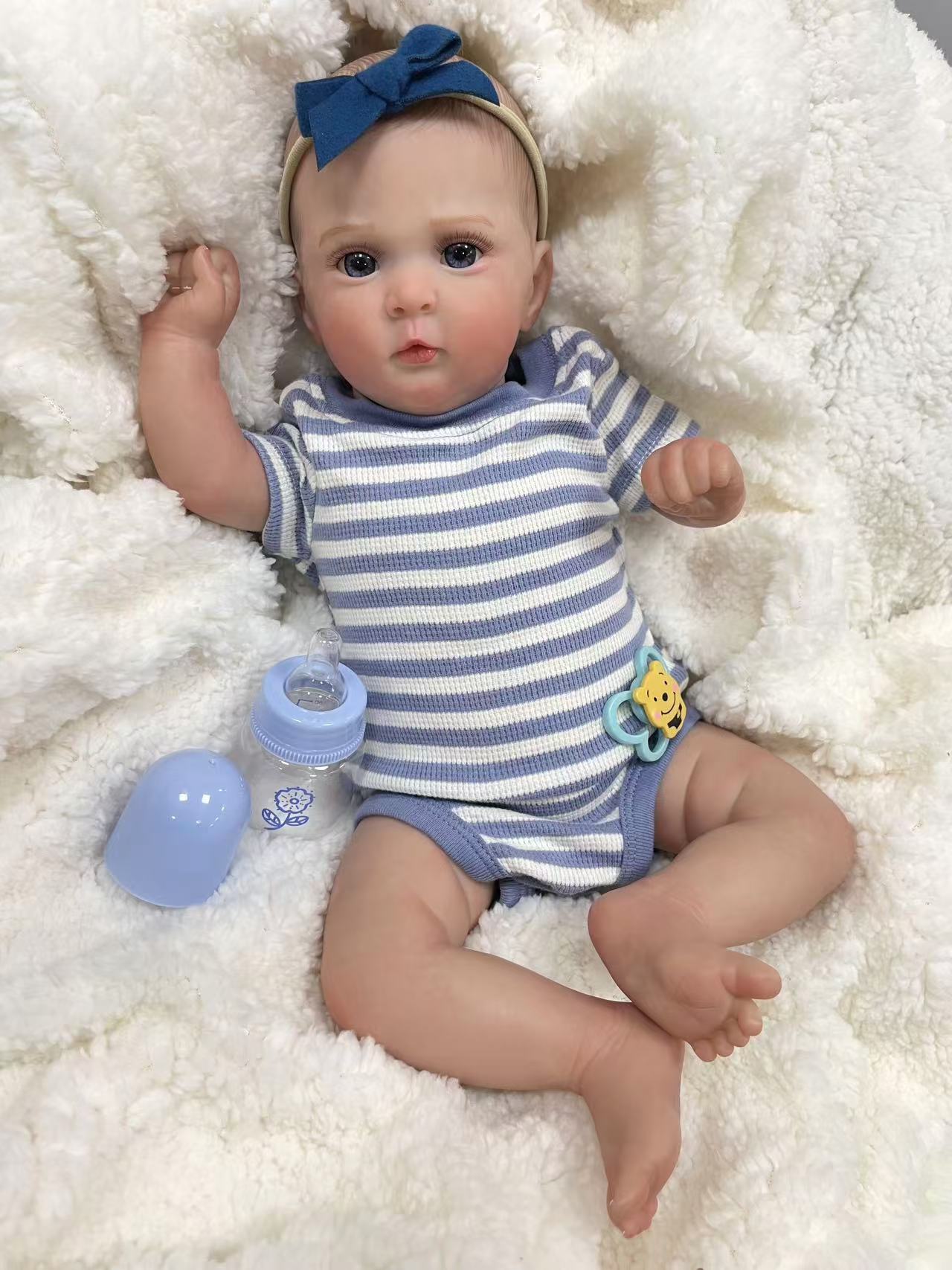 Baby Products Drawing - コケラ 19インチ/48cm 本物そっくりのベビードール 本物のような柔らかい感触の赤ちゃん リアルなシリコン製のリボーンドール 手描きの髪付き