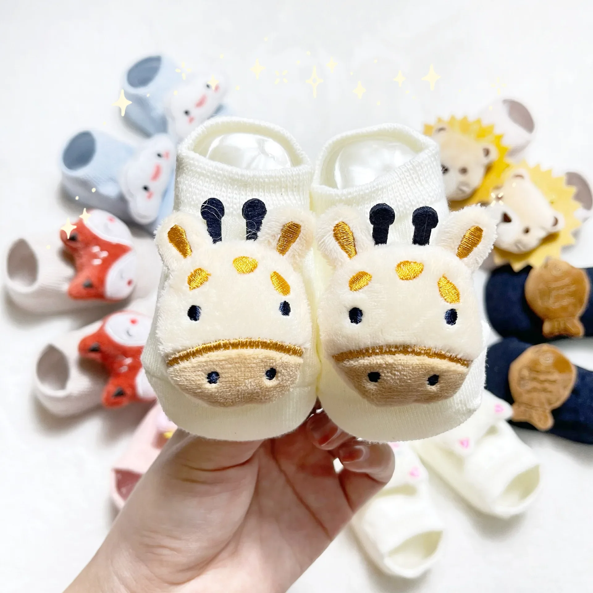 Baby Products Useful - かわいい綿幼児幼児赤ちゃん男の子女の子ステッチ服韓国かわいい漫画 3D 人形新生児ゴム滑り止め床靴下