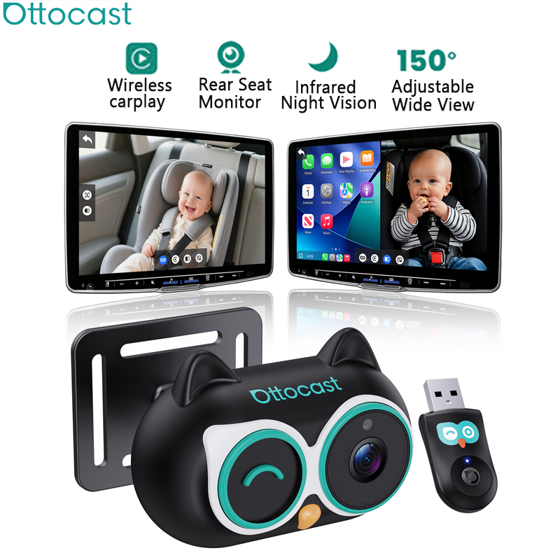 Wireless Baby Monitor - OTTOCAST キャビンケア 有線から無線へのCarplayアダプター ベビーカーカメラ HD 1080P
