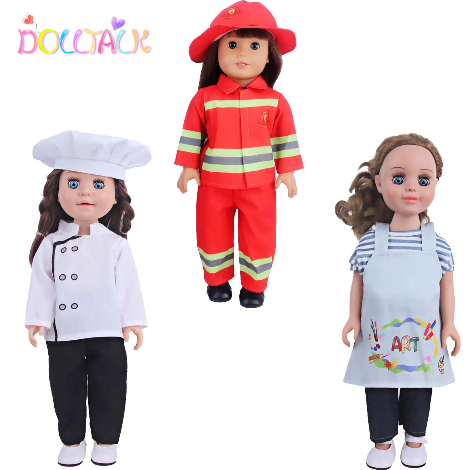 Baby Products Useful - ロールプレイングアメリカン 18 インチ女の子人形服スーツ消防士シェフ、画家服衣装 43 センチメートル赤ちゃん新生児 &