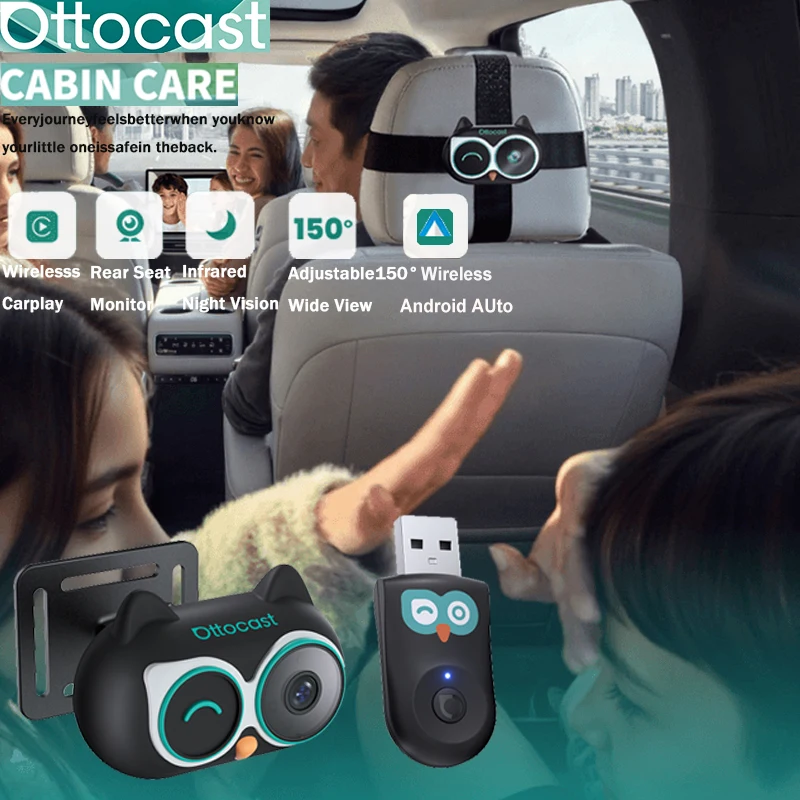 Wireless Baby Monitor - Ottocast Cabin Care ワイヤレスCarPlayアダプター ベビーカーカメラ 1080P