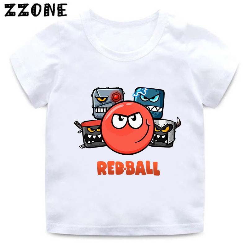 Baby Products Store - 男の子と女の子のための赤いボールのTシャツ,漫画のプリントが施された子供服,男の子のためのカジュアルな夏のTシャツ,ooo5849,素晴らしいオファー