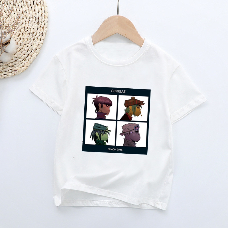 Baby Products Store - 女の子のための半袖Tシャツ,カジュアル,トレンディ,音楽,夏