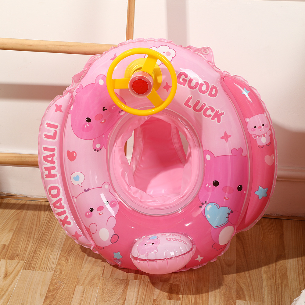 取り外し可能なサンシェード付き漫画柄ベビー用インフレータブル - Baby Swimming Floater のレビューと価格
