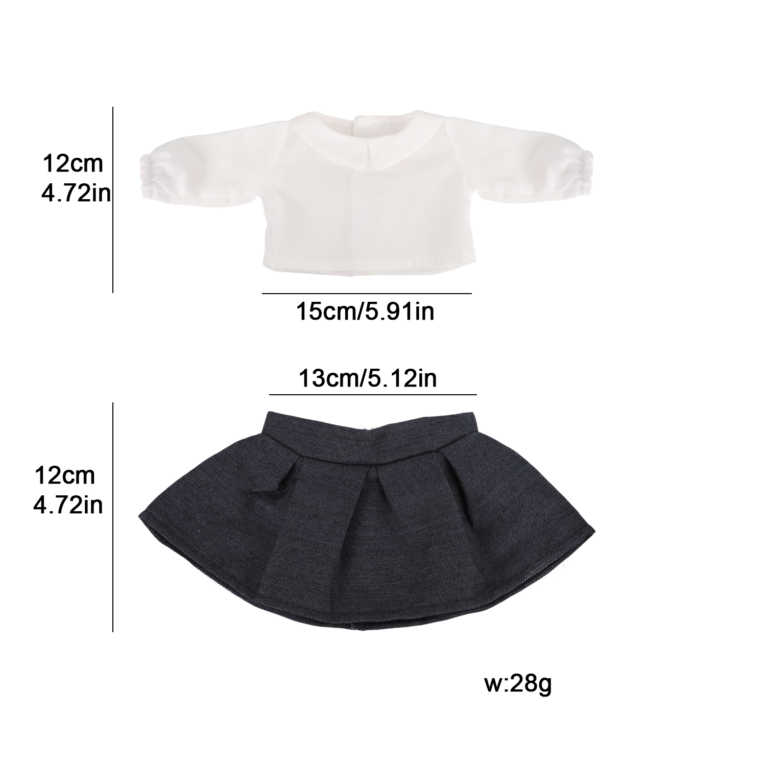 18インチアメリカンドール用服、白シャツ+デニムスカートの服 - Baby Products Useful のレビューと価格