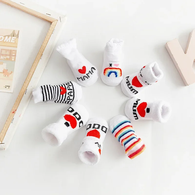 春夏ベビーガールズボーイズ綿ソフト暖かい靴下新生児幼児レター - Baby Products Useful のレビューと価格