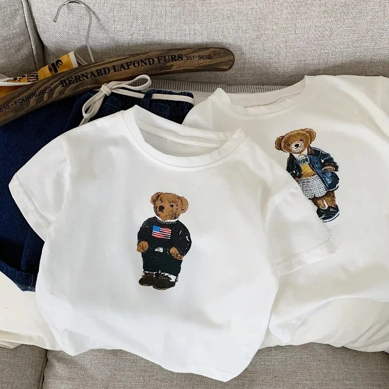 子供用Tシャツ 砂糖入り 夏新商品 男の子 女の子向け 漫画 - Baby Products Teddy Bear のレビューと価格