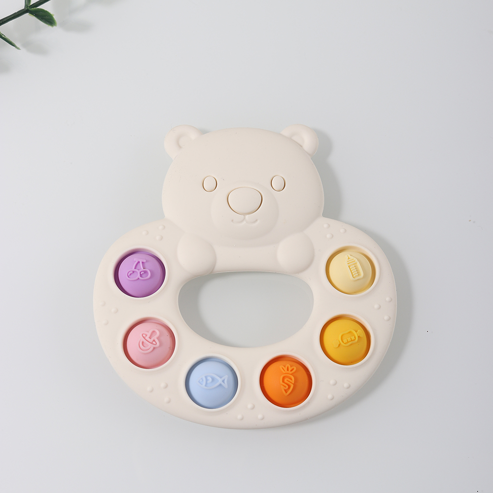2025 新しいベビーベアシリコンプッシュポップおしゃぶり  - Baby Products Best のレビューと価格