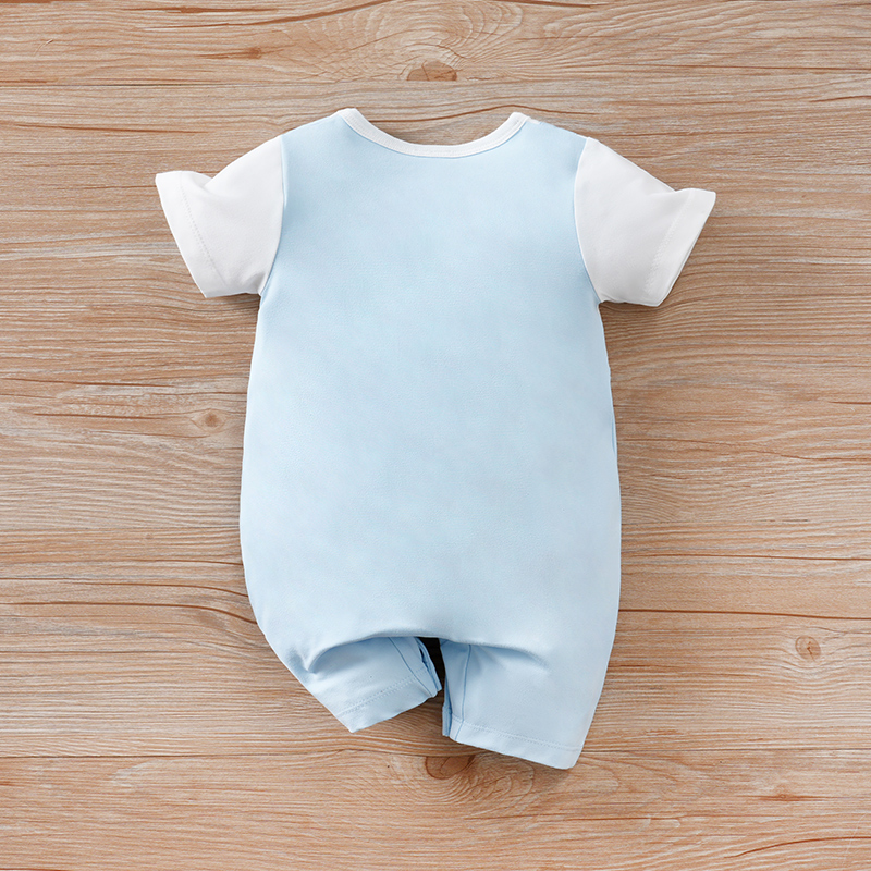 新生児服ブルーコアラヘッドプリント幼児ジャンプスーツ幼児半袖 - Baby Products On Sale のレビューと価格