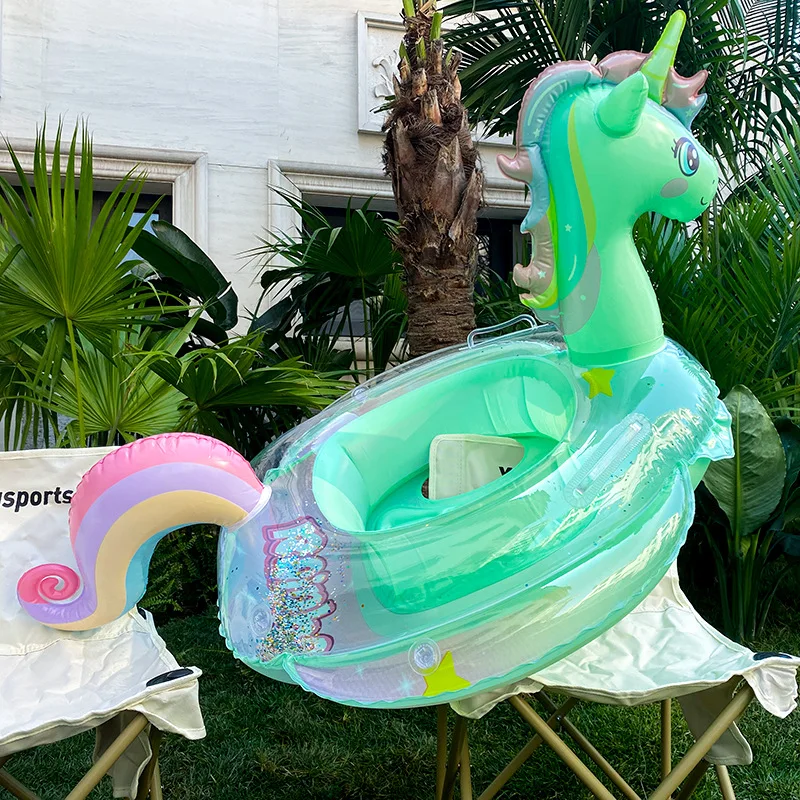 子供のためのユニコーン型のインフレータブルブイ,レインボーと - Baby Swimming Floater のレビューと価格