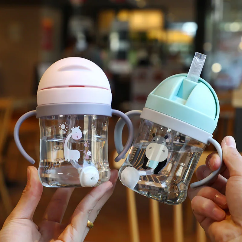 新しい漫画パターン屋外子供用飲料ボトルストロー付きベビー授乳 - Baby Products Best のレビューと価格