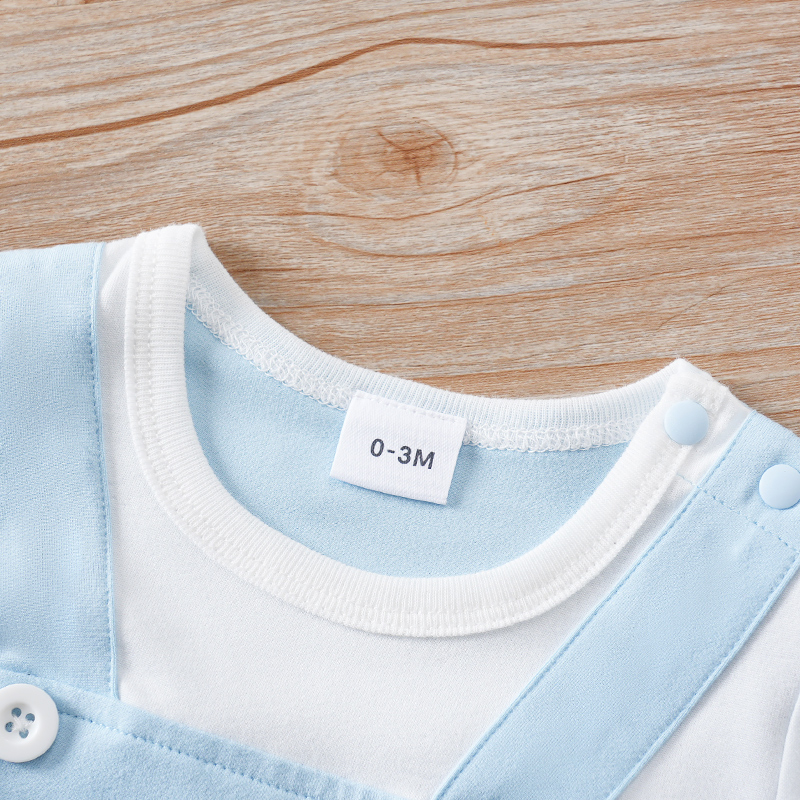新生児フェイクツーピースサスペンダーピンクブルーキリン柔らか - Baby Products On Sale のレビューと価格