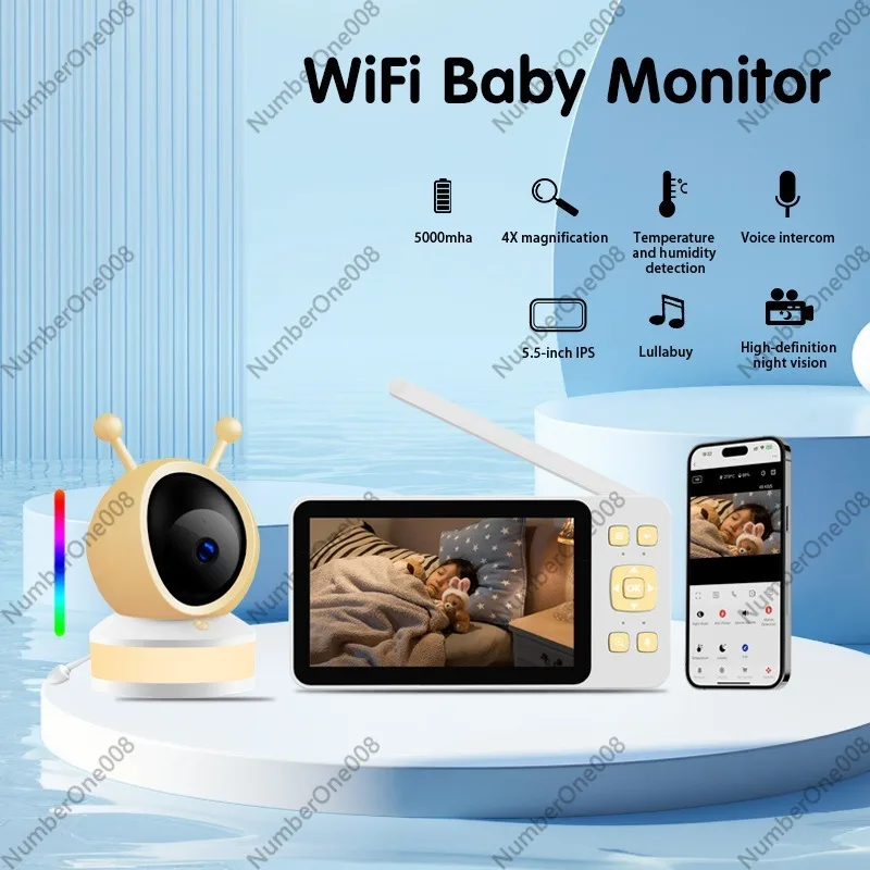 5インチHDベビーモニター、ワイヤレスナイトビジョンカメラ、 - Wireless Baby Monitor のレビューと価格
