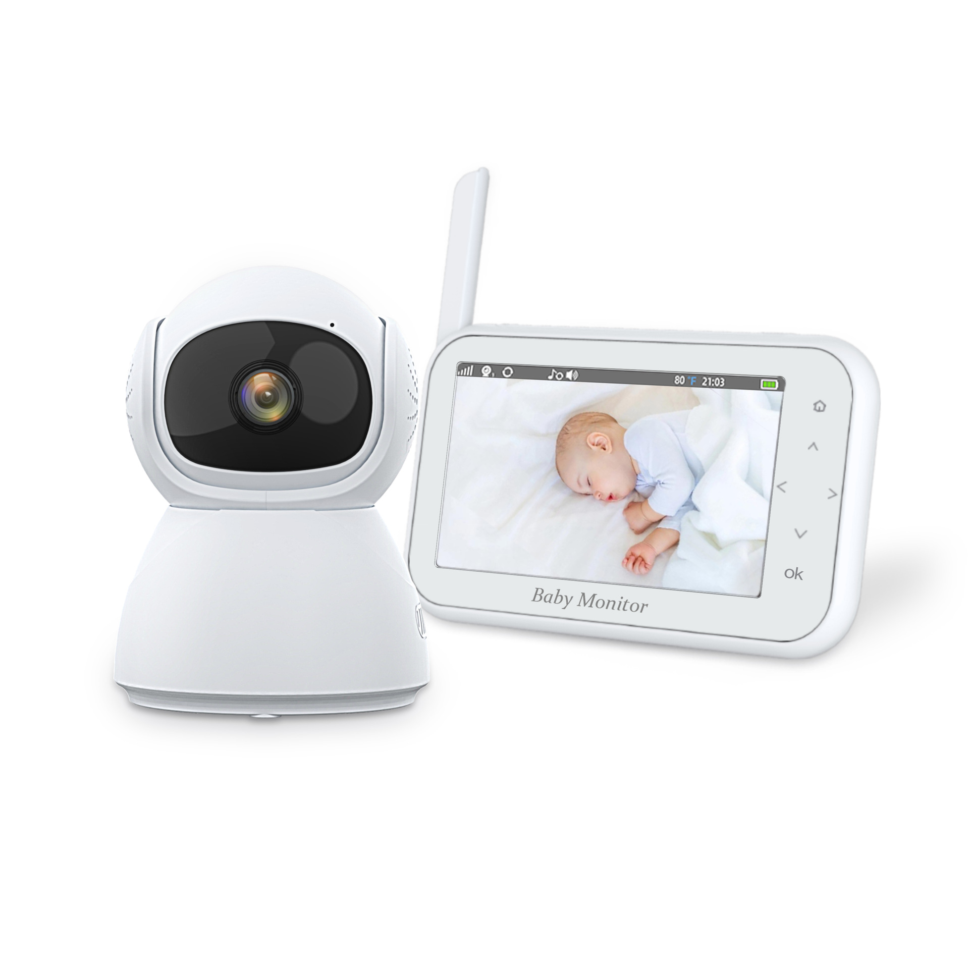 720P ワイヤレス PTZ ベビーモニター温度監視 4.5 - Wireless Baby Monitor のレビューと価格