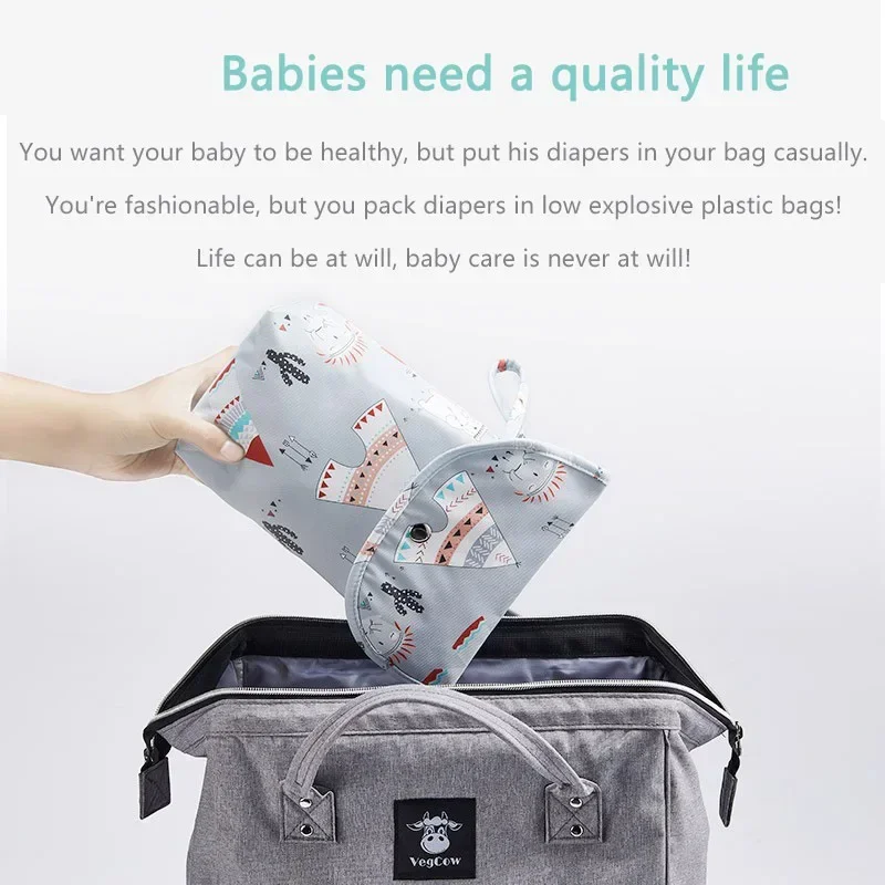 ベビーおむつバッグオーガナイザー再利用可能な防水ウェット/ド - Baby Products Useful のレビューと価格