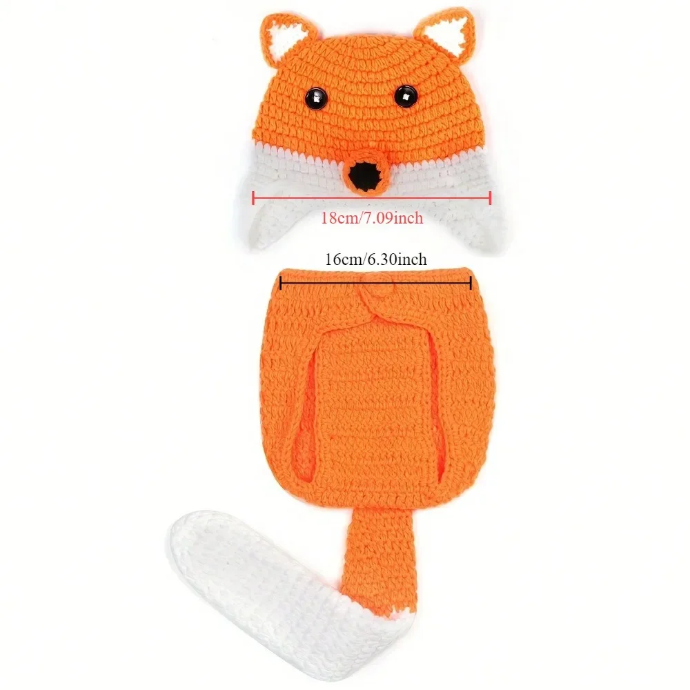 新生児用のかぎ針編みのキツネのコスチューム,写真のアクセサリ - Baby Products Useful のレビューと価格